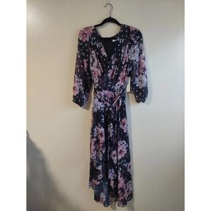 Eliza J. Purple Floral Dress EJ0M7290 Women's 16 NWT
